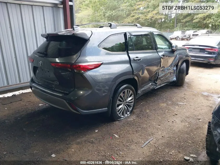 2020 Toyota Highlander Platinum VIN: 5TDFZRBH1LS053279 Lot: 40261636