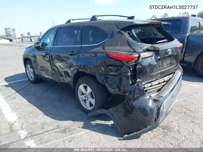 5TDCZRAH1LS027737 2020 Toyota Highlander L