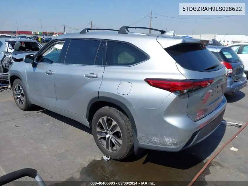 5TDGZRAH9LS028622 2020 Toyota Highlander Xle