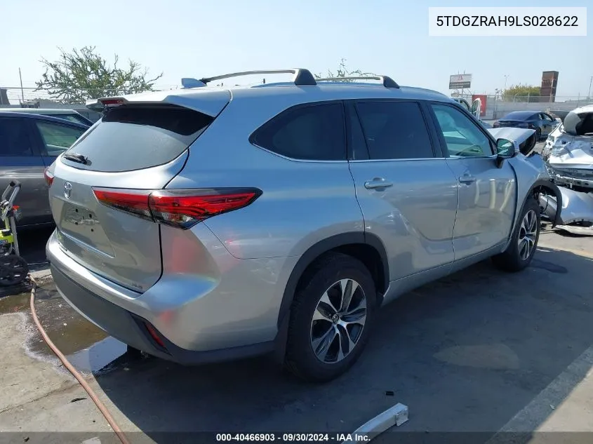 5TDGZRAH9LS028622 2020 Toyota Highlander Xle