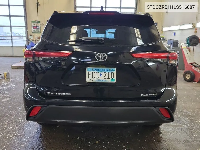 2020 Toyota Highlander Xle VIN: 5TDGZRBH1LS516087 Lot: 40935841