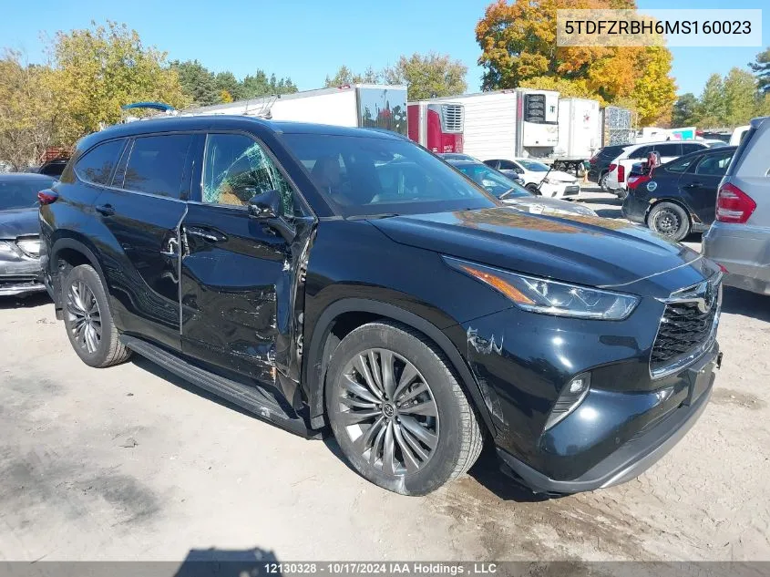 2021 Toyota Highlander Platinum VIN: 5TDFZRBH6MS160023 Lot: 12130328