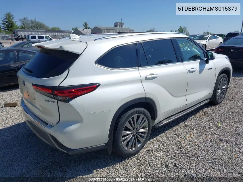 2021 Toyota Highlander Hybrid Platinum VIN: 5TDEBRCH2MS015379 Lot: 39334568