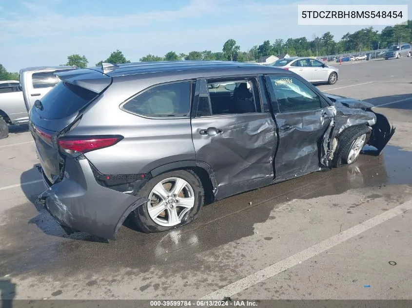 2021 Toyota Highlander L VIN: 5TDCZRBH8MS548454 Lot: 39599784