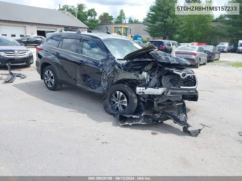 2021 Toyota Highlander Xle VIN: 5TDHZRBH1MS157233 Lot: 39629156