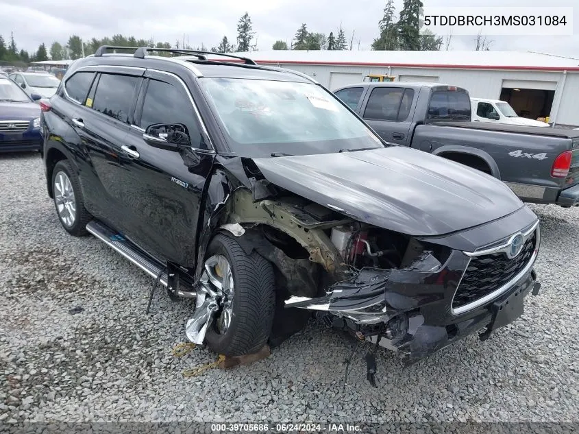 5TDDBRCH3MS031084 2021 Toyota Highlander Hybrid Limited