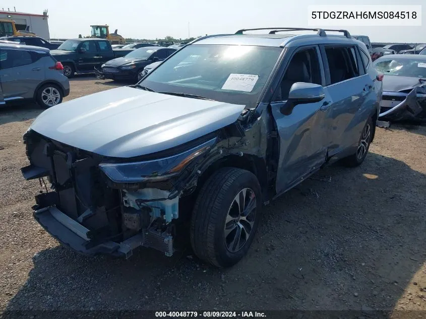 5TDGZRAH6MS084518 2021 Toyota Highlander Xle