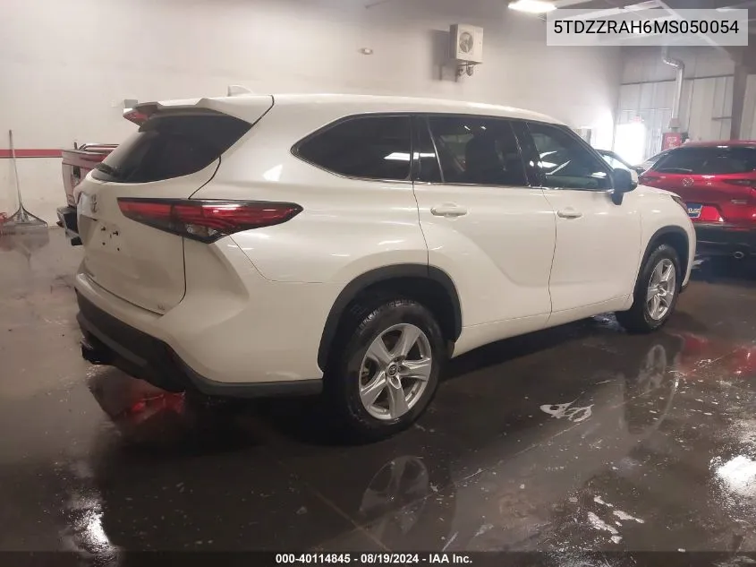 2021 Toyota Highlander Le VIN: 5TDZZRAH6MS050054 Lot: 40114845