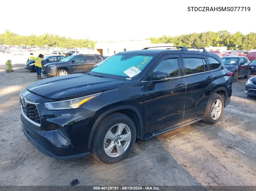 5TDCZRAH5MS077719 2021 Toyota Highlander L