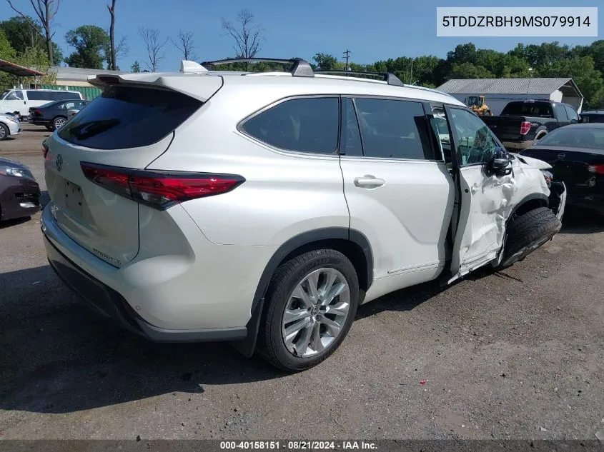 5TDDZRBH9MS079914 2021 Toyota Highlander Limited/Platinum