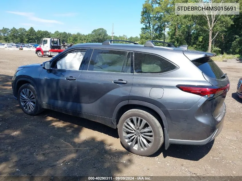 5TDEBRCH4MS015691 2021 Toyota Highlander Hybrid Platinum