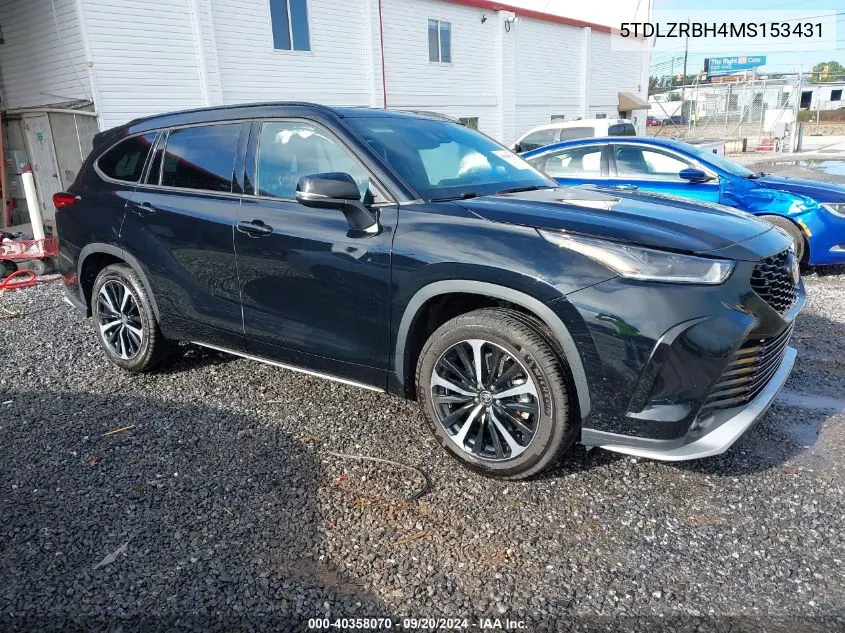 2021 Toyota Highlander Xse VIN: 5TDLZRBH4MS153431 Lot: 40358070