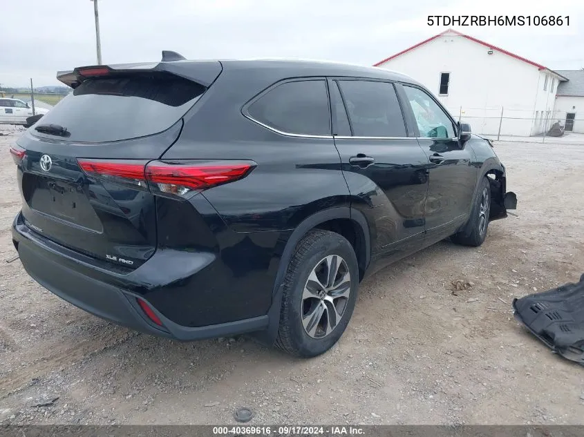 5TDHZRBH6MS106861 2021 Toyota Highlander Xle