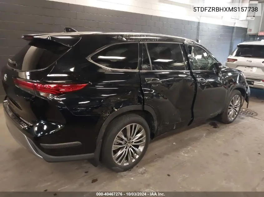 2021 Toyota Highlander Platinum VIN: 5TDFZRBHXMS157738 Lot: 40467276