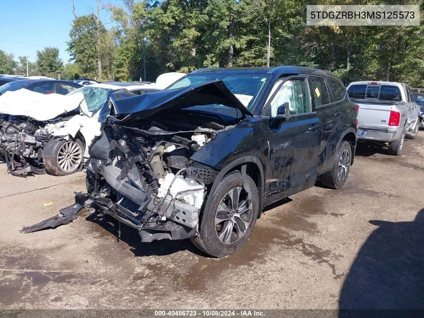 2021 Toyota Highlander Xle VIN: 5TDGZRBH3MS125573 Lot: 40486723