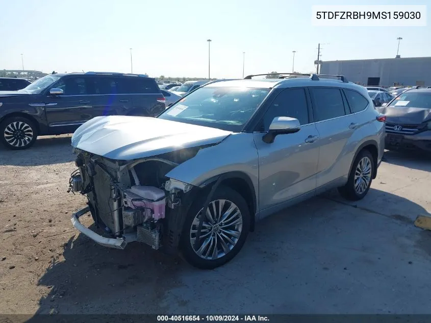 2021 Toyota Highlander Platinum VIN: 5TDFZRBH9MS159030 Lot: 40516654