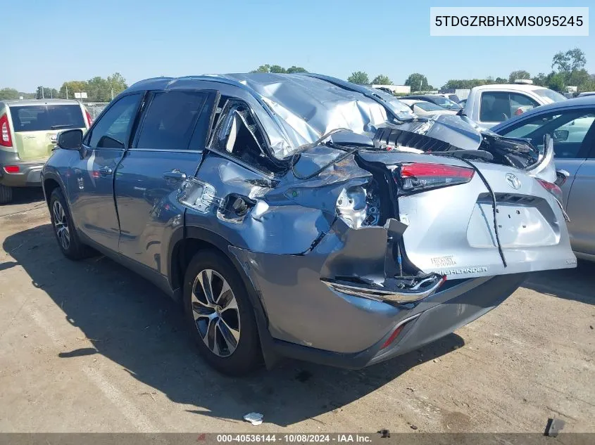 5TDGZRBHXMS095245 2021 Toyota Highlander Xle