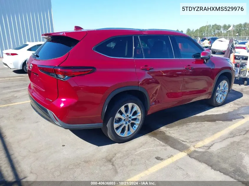 2021 Toyota Highlander Limited VIN: 5TDYZRAHXMS529976 Lot: 40636803