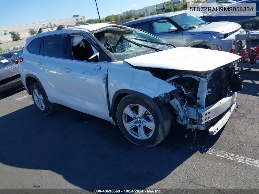 2021 Toyota Highlander Le VIN: 5TDZZRAH9MS056334 Lot: 40695669