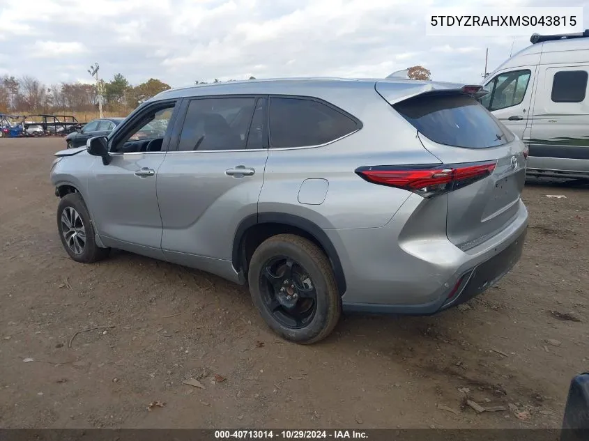 2021 Toyota Highlander Limited VIN: 5TDYZRAHXMS043815 Lot: 40713014