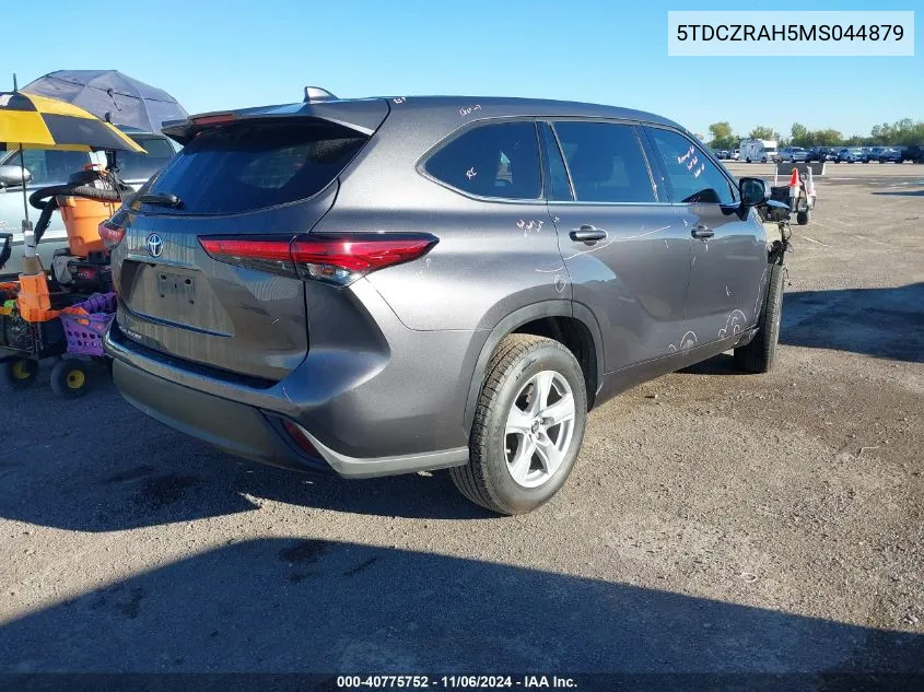 2021 Toyota Highlander L VIN: 5TDCZRAH5MS044879 Lot: 40775752