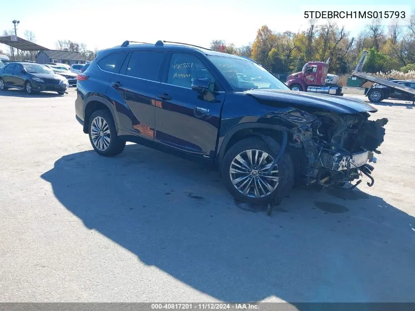 5TDEBRCH1MS015793 2021 Toyota Highlander Hybrid Platinum