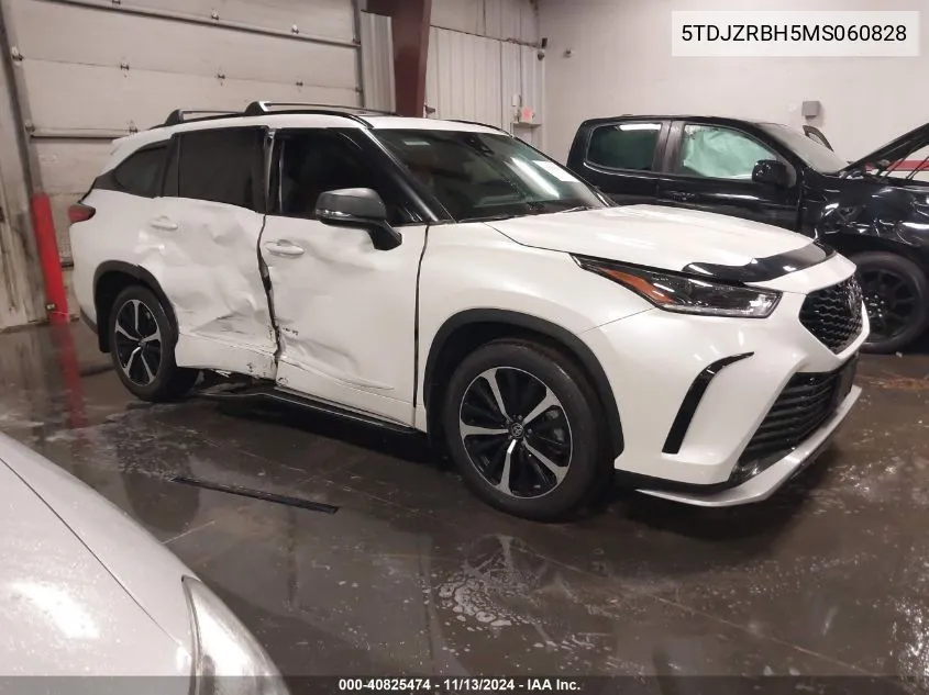 2021 Toyota Highlander Xse VIN: 5TDJZRBH5MS060828 Lot: 40825474