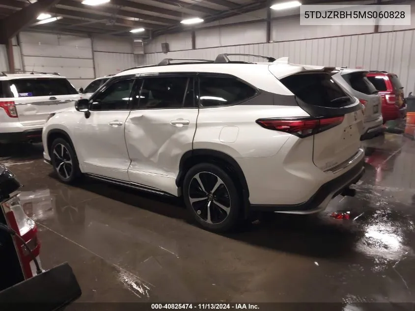 2021 Toyota Highlander Xse VIN: 5TDJZRBH5MS060828 Lot: 40825474