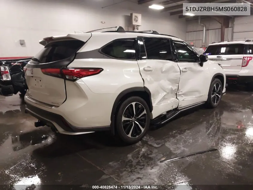 2021 Toyota Highlander Xse VIN: 5TDJZRBH5MS060828 Lot: 40825474