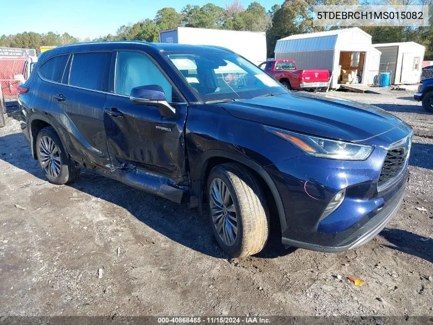 2021 Toyota Highlander Hybrid Platinum VIN: 5TDEBRCH1MS015082 Lot: 40868485