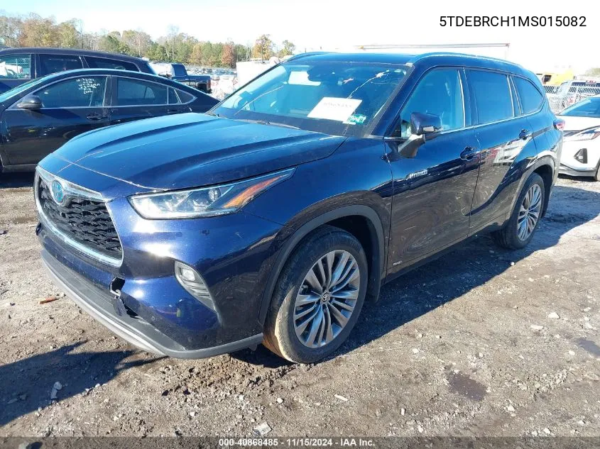 2021 Toyota Highlander Hybrid Platinum VIN: 5TDEBRCH1MS015082 Lot: 40868485