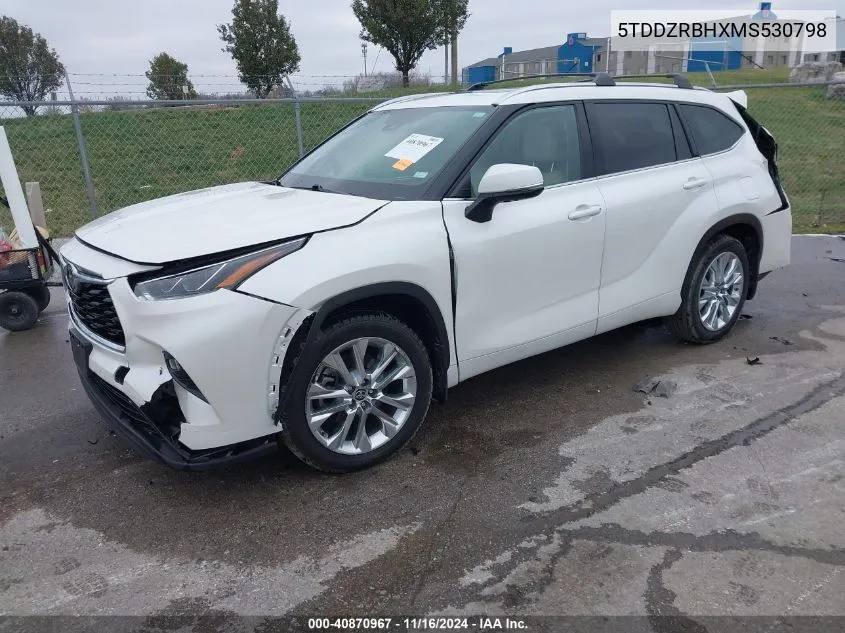 2021 Toyota Highlander Limited VIN: 5TDDZRBHXMS530798 Lot: 40870967