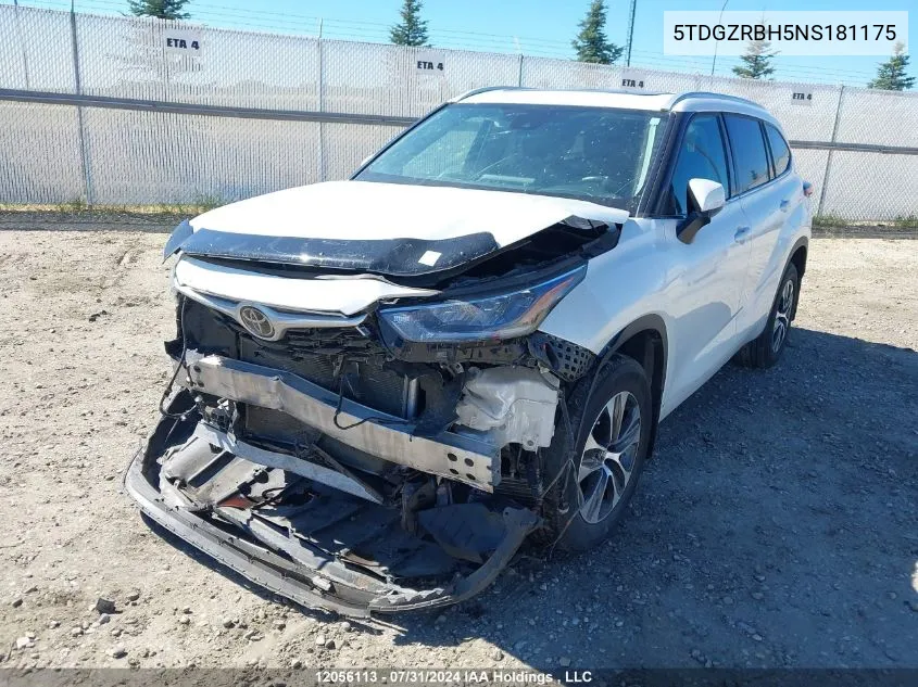 5TDGZRBH5NS181175 2022 Toyota Highlander