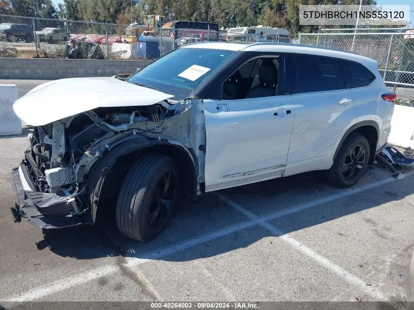 2022 Toyota Highlander Hybrid Xle VIN: 5TDHBRCH1NS553120 Lot: 40264003