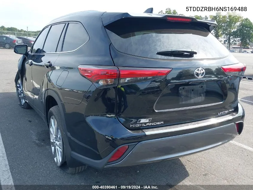 2022 Toyota Highlander Limited VIN: 5TDDZRBH6NS169488 Lot: 40390461