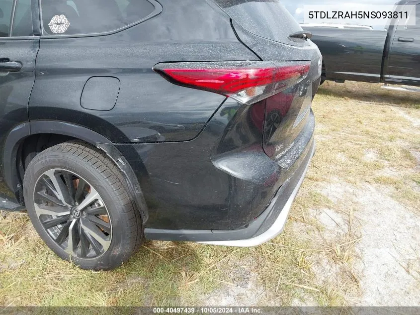 2022 Toyota Highlander Xse VIN: 5TDLZRAH5NS093811 Lot: 40497439