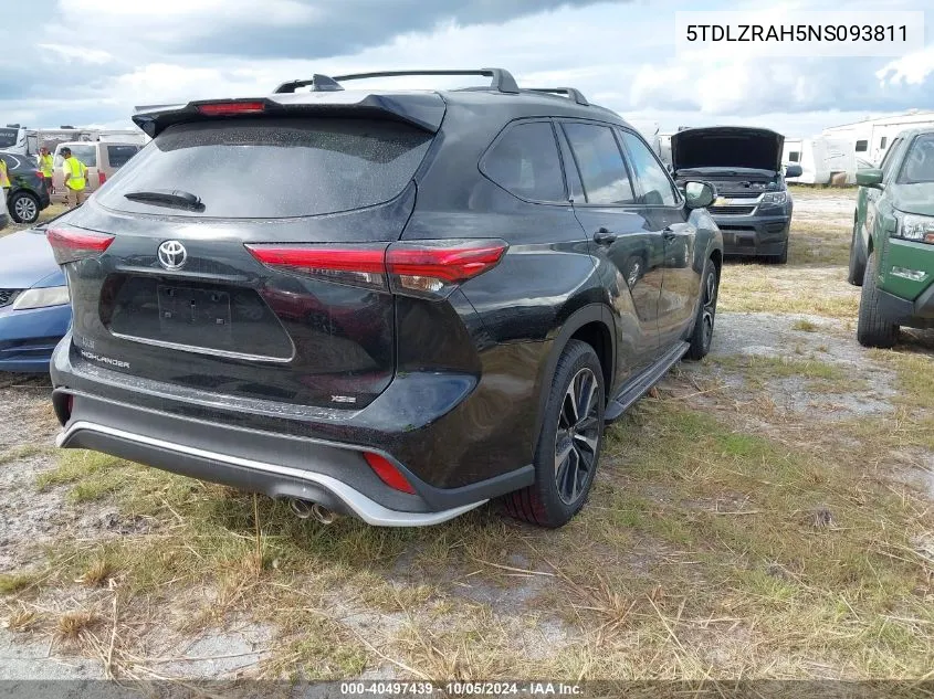 2022 Toyota Highlander Xse VIN: 5TDLZRAH5NS093811 Lot: 40497439