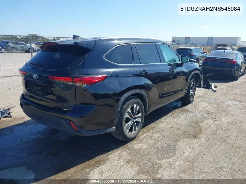 2022 Toyota Highlander Xle VIN: 5TDGZRAH2NS545084 Lot: 40683538