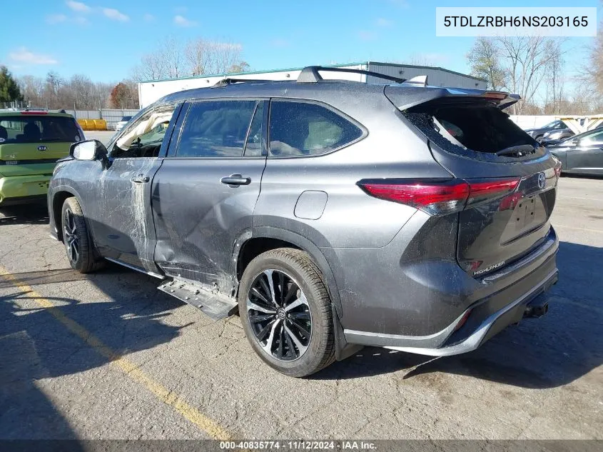 5TDLZRBH6NS203165 2022 Toyota Highlander Xse