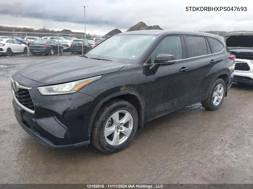 2023 Toyota Highlander L/Le/Xle/Limited/Platinum/Xse VIN: 5TDKDRBHXPS047693 Lot: 12152616