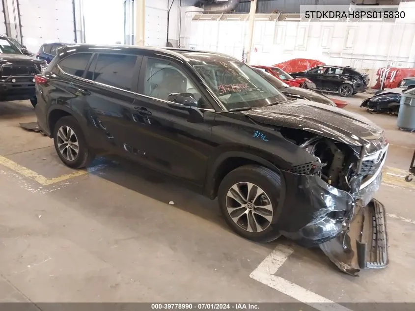 2023 Toyota Highlander Xle VIN: 5TDKDRAH8PS015830 Lot: 39778990