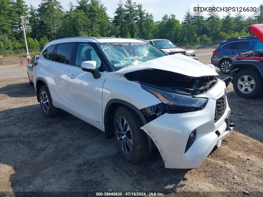 2023 Toyota Highlander Hybrid Xle VIN: 5TDKBRCH3PS126630 Lot: 39840630