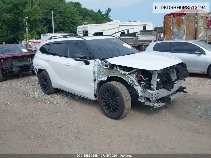 2023 Toyota Highlander Xse VIN: 5TDKDRBH0PS513194 Lot: 39860448