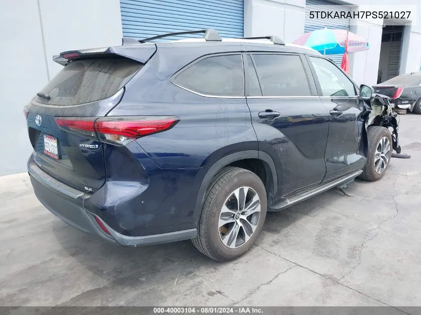 5TDKARAH7PS521027 2023 Toyota Highlander Hybrid Xle