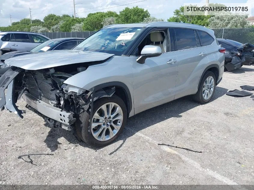 2023 Toyota Highlander Limited VIN: 5TDKDRAH5PS019785 Lot: 40030756