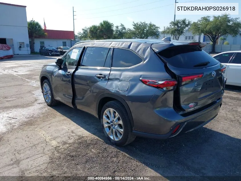 5TDKDRAH0PS026918 2023 Toyota Highlander Limited