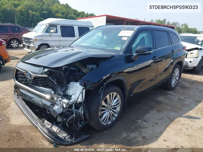 5TDEBRCH5PS590323 2023 Toyota Highlander Hybrid Platinum