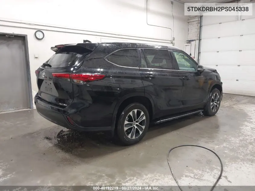 2023 Toyota Highlander L/Le/Limited/Platinum/Xle/Xse VIN: 5TDKDRBH2PS045338 Lot: 40192219