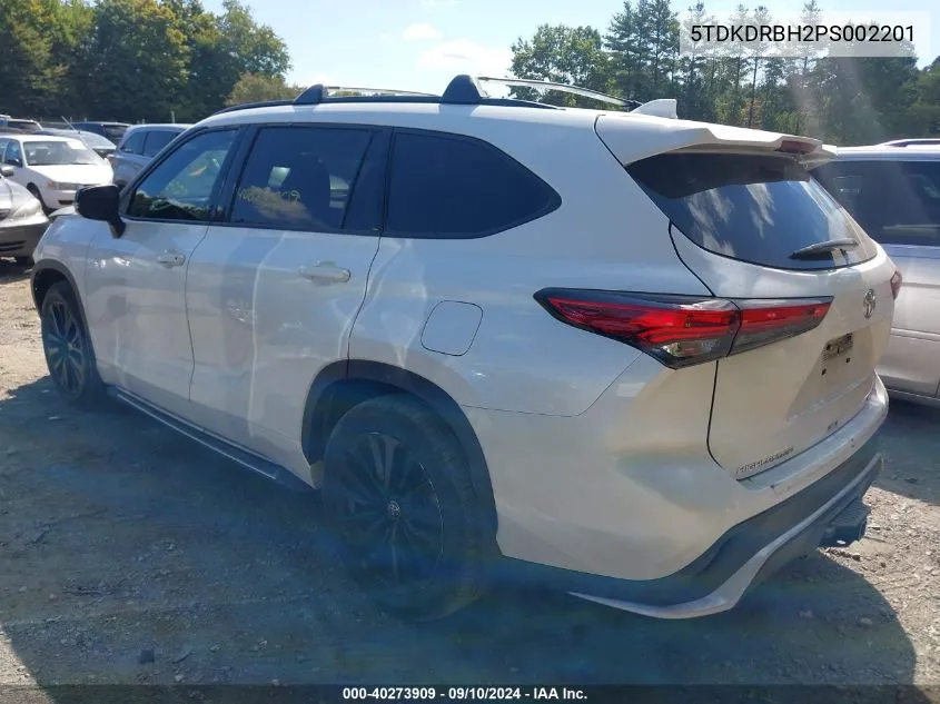 2023 Toyota Highlander L/Le/Xle/Limited/Platinum VIN: 5TDKDRBH2PS002201 Lot: 40273909