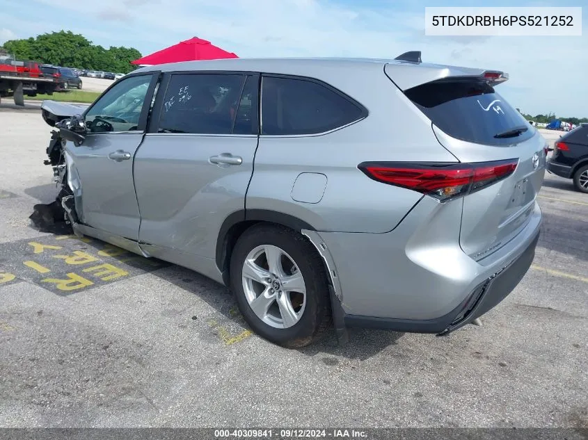 2023 Toyota Highlander Le VIN: 5TDKDRBH6PS521252 Lot: 40309841